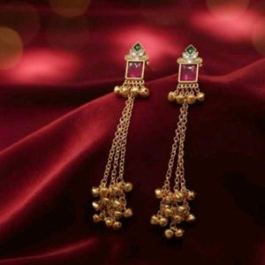 Elegant Gold-Tone Dangle Earrings