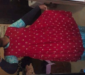 Red Printed Ethnic Dress