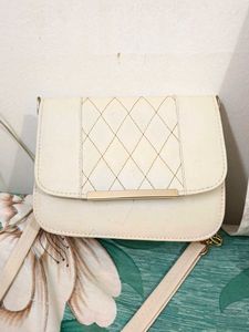 Cream Sling Bag / Women Purse 👜