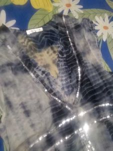 Stylish Tie-Dye Sequin Top