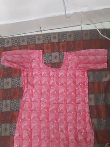 Pink Printed Kurta