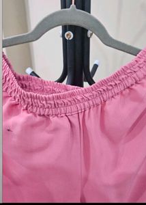 Pink Chikankari Kurti Palazzo Set