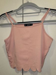 Peach-pink Crop Top