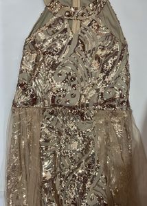 Sequin Mini Dress with Tulle Overlay