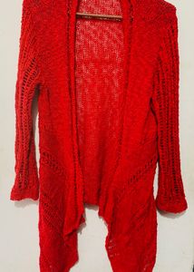 Red Long Shrug