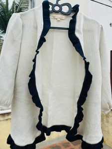 Elegant Ruffled Cardigan