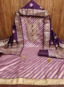 Unstitched Banarasi Suits Set-in 8 Colours👇🏻