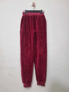 Burgundy Velvet Joggers