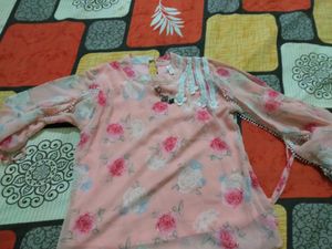 Pink Silki Top... Little Threads Are Open