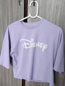 Lavender Disney Crop Top – Half Sleeves