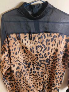 Animal Print Netet Top