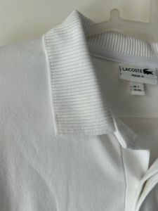 Lacoste White Long Sleeve Polo brand new