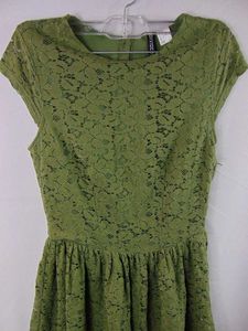 (Cash Pls) Olive Green Coloured Dress With Buttons