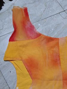 Orange Tie-Dye Dress