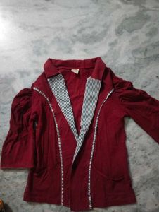 Cute maroon Girls Jacket