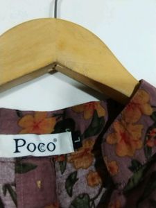 Meganta Floral Printed Collar Neck Top (