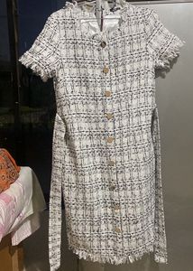 Korean tweed dress with tag
