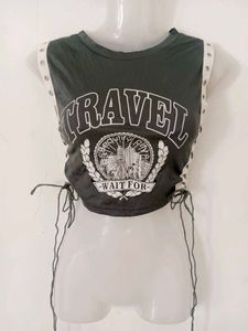 Trendy Graphic Crop Top
