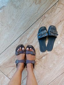 2 Shoes, 1 Sandal And Flips