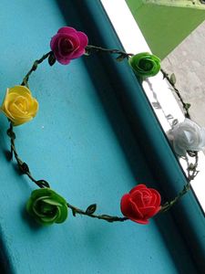 Colorful Floral Crown Headband