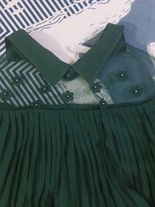 Green Ruffled Top