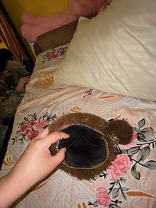 Fuzzy Brown Crossbody Bag