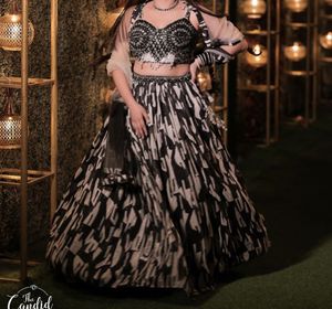 Black & White Designer Lehenga