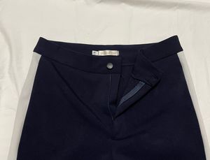 Navy blue trouser pant with white strip Size-30