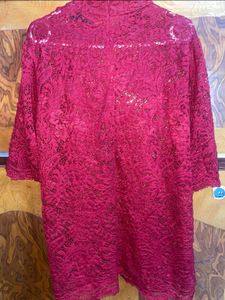 Vero Moda Red Lace Party top M/38