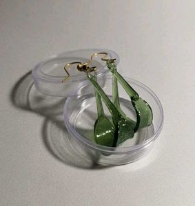 Green Drop Earrings