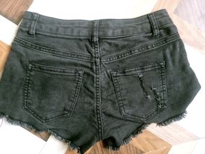 midrise Mini jean shorts