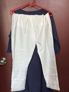 Aurelia Navy Blue Kurti with White Pants