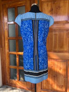 Blue Paisley Print Dress