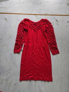 Red Cutout Detail Mini Dress