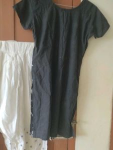 Black Embroidered Kurta Set