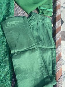 Green Chikankari Suit