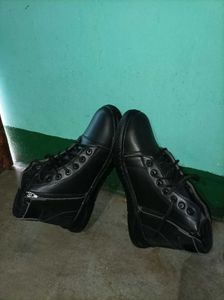 Black Leather Ankle Boots