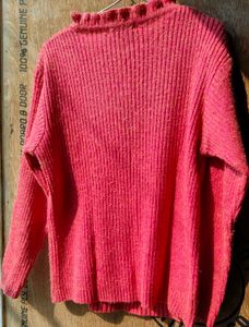Vintage Pink Fuzzy Knit Sweater