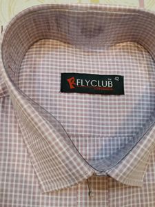 New Unused Cotton Full Sleeves Shirt Pink Size 42