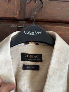 Linen Blend Button-Down Shirt