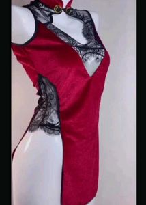 ♥️Maroon Cheongsam Lingerie ♥️