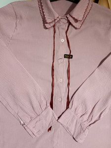 Striped Peter Pan Collar Top