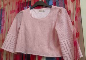 Chic Pink Textured Top