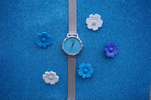 Blue Stainless Steel Watch For Women