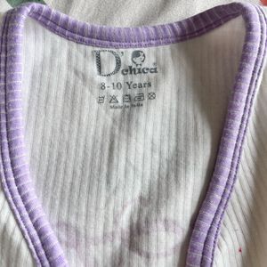 Cute White Onesie For 8-10 Year Old