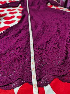 Athena Burgundy Lace Maxi Dress
