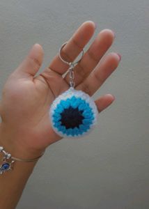 Handmade Crochet Evil Eye Keychains