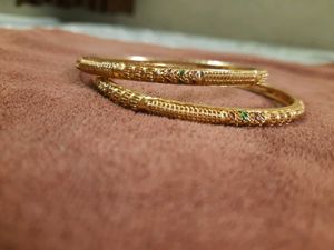 Gold Bangles (Set of 2)