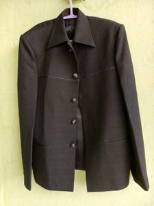 Black Collar Coat For Men's