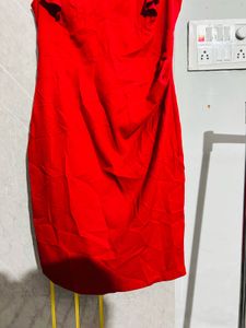 Red Ruffle Bodycon Dress